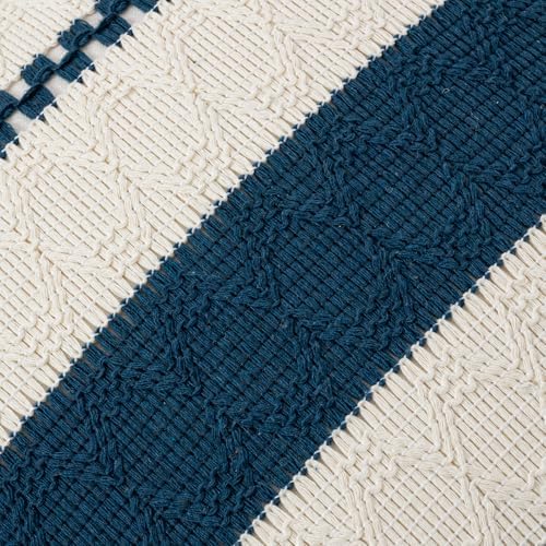Fancy Homi Set of 2 Boho Teal Long Lumbar Decorative Throw Pillow Cover 14x24 - Image 4