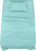Utopia Bedding Twin XL Sheet Set – 3 Piece Bed Sheets for Twin XL Size Bed, Soft and Breathable Microfiber, Includes 1 Fitted Sheet, 1 Flat Sheet and 1 Pillowcase (Spa Blue)