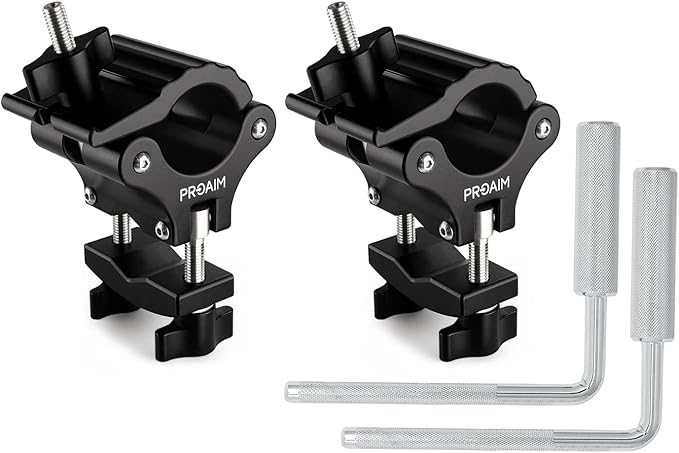 PROAIM Multi-Stand Holder Clamp Set for Camera Production Cart – Holds Lights & C-Stands, Compatible with Victor/Atlas Cart, Payload up to 68 kg /150 lb (VCTR-LC)