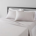 Amazon Basics Lightweight Super Soft, Wrinkle-Free Luxury Microfiber 4 Piece Bed Sheet Set with 14-Inch Deep Pockets, Full, Light Gray, Solid