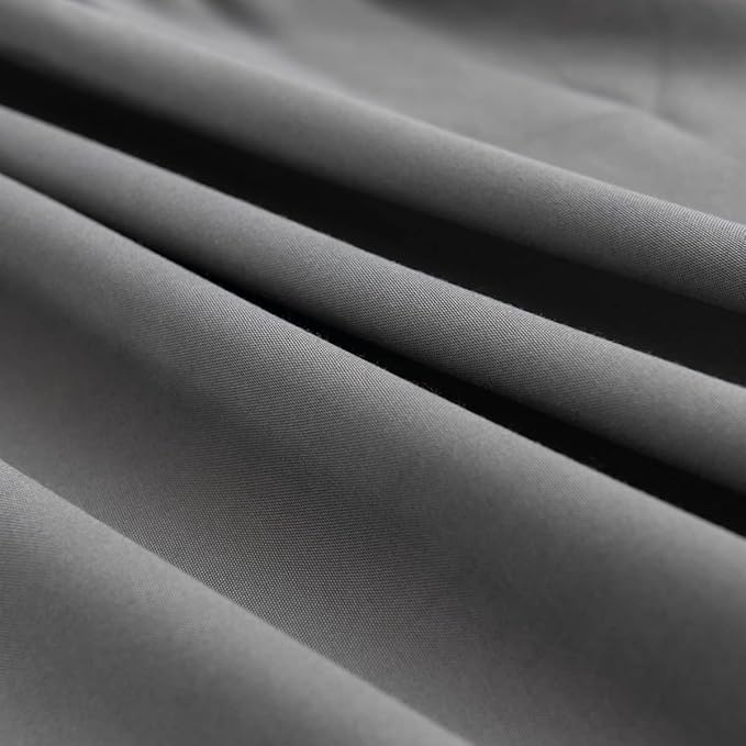 TSUTOMI Bed Skirt Twin Size Ruffled Bed Skirt with Split Corners, 18 Inch Drop Dust Ruffle Bed Skirts with Platform, Gathered Style, 100% Microfiber, Grey