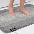 GORILLA GRIP Ultra Soft Plush Bathroom Rugs with Textured Rubber Backing, Absorbent Quick Dry Bath Mat, Machine Washable Shower Mats, Home Décor Accessories Bathmat Rug Essentials, 30 x 18 Grey