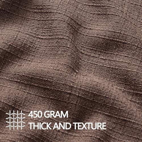 MIULEE Thick Textured Decorative Throw Pillow Covers 22x22 Inch Dark Brown - Image 2
