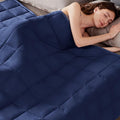 Weighted Blanket Twin Size (48"x72" 15lbs),Ultra Soft and Cozy Cooling Weighted Blanket Twin Size for Adult,Heavy Blanket with Machine Washable Soft Blanket, Blue