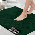 GORILLA GRIP Bath Rug Mat, Soft Absorbent Chenille, Quick Dry Microfiber Mats, Rubber Backing Washable Shower Floor Rugs, Bathmat Runner, US Designed Bathroom Decor Accessories 24x17, Hunter Green