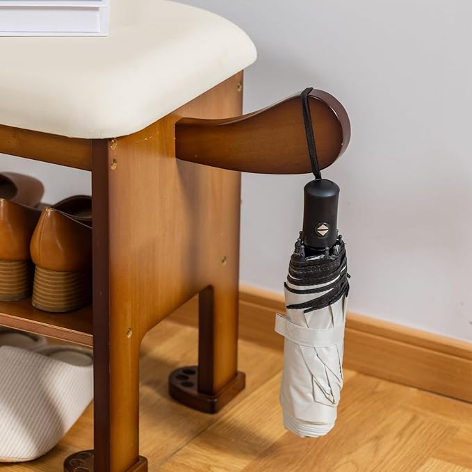 Shoe Bench with Cushion, 2-Tier Dog Entryway Bench Cute, Wood Shoe Rack Bench,23.62 inches