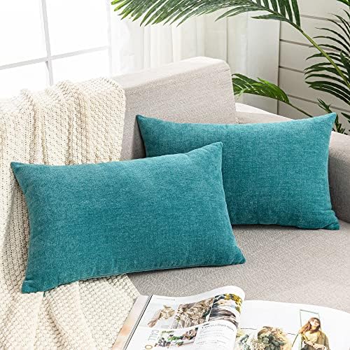 GAWAMAY Decorative Rectangle Throw Pillow Covers 12"x20" Inch Set of 2 by GAWAMAY