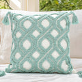 Boho Throw Pillow Covers 18x18 Tufted by LOOPUINHOM