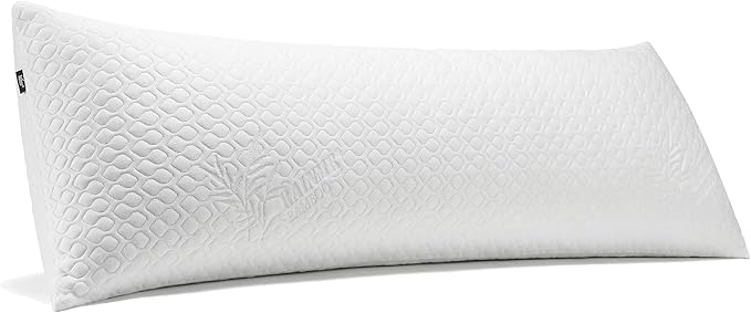 Extra Thick Body Pillow Memory Foam – Long Pillow for Adults – Thicker Inner Case – Soft & Cooling Double Pillowcases, 20 x 54 inches