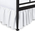 Ruffled Bed Skirt with Split Corners, White, Queen 14 Inch Drop Bedskirt, Hotel Quality Brushed Microfiber Wrinkle Free Dust Ruffle Bed Skirt Queen Size