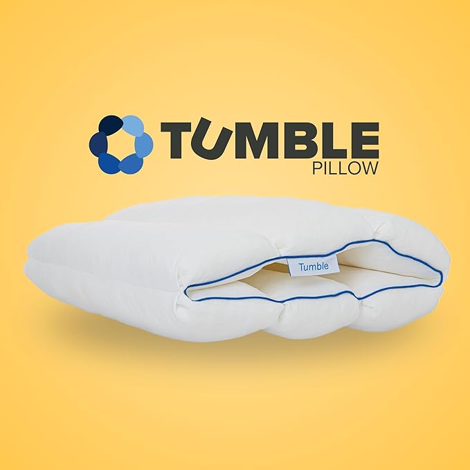 TUMBLE 6-Chamber Adjustable Bed Pillow & Pillowcase | Back, Side & Stomach Sleepers | Cooling Cover | Memory Foam & Gel Fiber Fill | Customize Your Comfort | CertiPUR/Oeko-Tex | Standard Queen 1 Pack