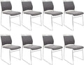 8 Pack Stackable Chairs - 1102LB Capacity Modern Reception Chairs for Home Office, Kitchen, Waiting & Multi-Purpose Rooms
