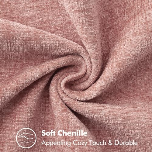 MIULEE Decorative Couch Throw Pillow Covers 18x18 Inch Blush Pink 2 Pack - Image 4