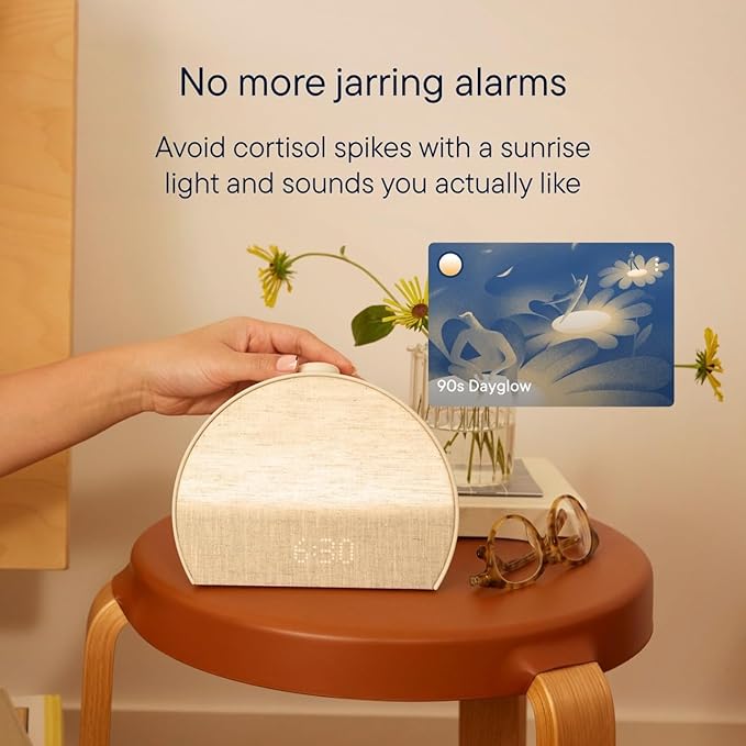 Hatch Restore 3 Sunrise Alarm Clock, Sound Machine, Smart Light (Putty) - White Noise, Screen-Free Sleep Routine