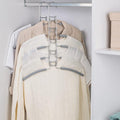Nature Smile No Shoulder Bump Multiple Sweater Coat Clothes Hangers,Multi Layers Space Saving T Shirt Blouse Rack(4 Pack Light Grey Color)