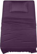 Utopia Bedding Twin Sheet Set – 3 Piece Bed Sheets for Twin Size Bed, Soft and Breathable Microfiber, Includes 1 Fitted Sheet, 1 Flat Sheet and 1 Pillowcase (Dark Purple)