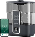 FLYMOON Humidifier for Bedroom, Mist Humidifiers with 5L Large Capacity, Top Fill, 28dB, Humidifier with 3 Mist Levels, Leak-Proof, 12H Timer, App Control, Black
