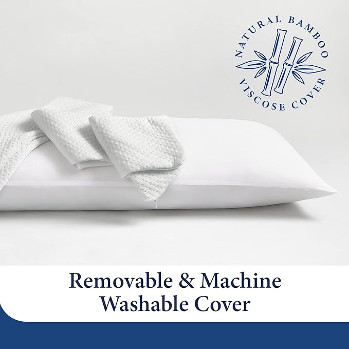 Cosy House Collection Luxury Rayon Derived from Bamboo Body Pillow for Side & Back Sleepers -Supportive, Soft, Fluffy, & Quality Long Pillow - Measures 54” x 20”