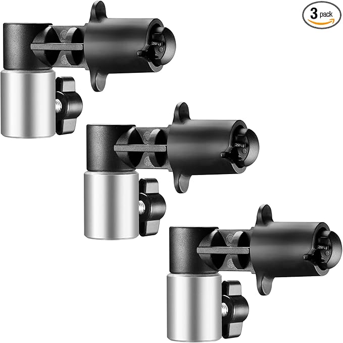 3 Pack Reflector Holder Backdrop Clamp, Sturdy Aluminum Alloy Photography Reflector Disc Holding Positioning Clamp Mount Adapter for Light Stand with 5/8" Stud