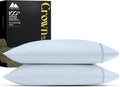Mayfair Linen 100% Egyptian Cotton King Pillow Cases Set of 2 - Luxury 2000 Series King Size Pillowcases, Soft Cooling Breathable, Envelope Closure Hotel Quality Pillowcase (21 x 41, Light Blue)