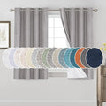 PrinceDeco Light Grey Blackout Curtains 54 Inches Long, Short Blackout Curtains 2 Panels Sets for Bedroom Thermal Insulated with White Liner Room Darkening Curtains Noise Reducing,52" W x 54" L