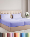 Split King Size 5 Piece Sheet Set - Comfy Breathable & Cooling Bed Sheets Set - Hotel Luxury Bedding for Women, Men, Kids, Teens, Boys & Girls - Deep Pockets, Soft, Wrinkle Free - Oeko-Tex - Lavender