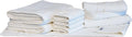 Mosobam Luxury Turkish 10pc Deluxe Bath Bundle Body Hand Face Towel and Mat White 700 GSM & 1000 GSM Bamboo Viscose & Aegean Turkish Combed Cotton