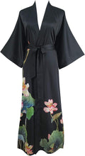 Ledamon Women's Kimono Long Robe - Classic Floral Bathrobe Nightgown