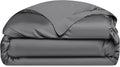 Cozy Earth Luxury Duvet Cover Queen - 100% Viscose from Bamboo - Ultra-Soft, Cooling & Lightweight Duvet Cover - Temperature-Regulating Bedding with Concealed Zip & Interior Snap Closures - Charcoal