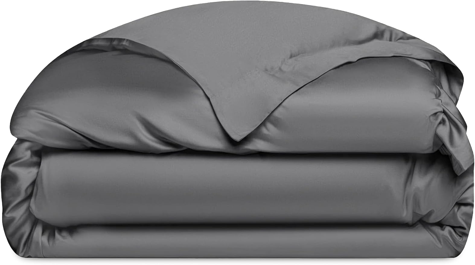 Cozy Earth Luxury Duvet Cover Twin - 100% Viscose from Bamboo - Ultra-Soft, Cooling & Lightweight Duvet Cover - Temperature-Regulating Bedding with Concealed Zip & Interior Snap Closures - Charcoal