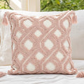 Boho Throw Pillow Covers 18x18 Tufted by LOOPUINHOM