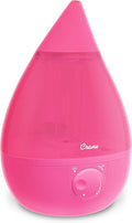 Crane Ultrasonic Humidifiers for Bedroom and Office, 1 Gallon Cool Mist Air Humidifier for Large Room and Home, Humidifier Filters Optional, Pink