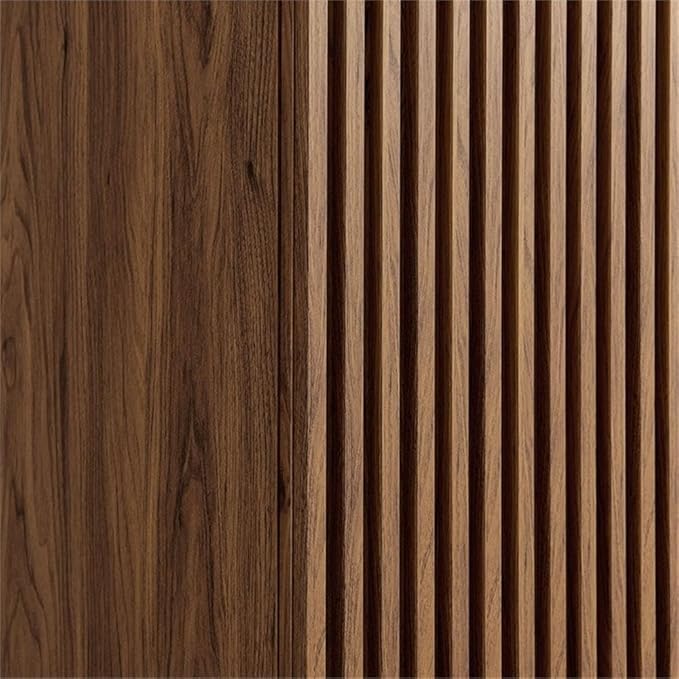 Pemberly Row Contemporary Wood Wardrobe Closet in Walnut Finish