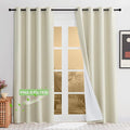 KGORGE Anti Dust Soundproof 100% Blackout Curtains 4 Layers Heavy Duty Energy Efficiency Window Curtains for Living Room Baby Bedroom Home Office Studio, W 52 x L 90 inches, Cream Beige, 2 Panels