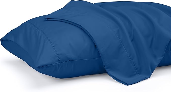 Pillow Covers by Utopia Bedding - Queen Size 2-Pack – Soft Brushed Microfiber – Perfect for Hospitals, Hotels, Guest Rooms – Oeko-TEX Certified, 20x30 Inches (Blue Dusk)