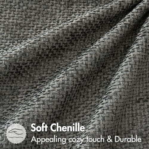 MIULEE Decorative Couch Throw Pillow Covers 16x16 Inch Dark Gray 2 Pack - Image 6