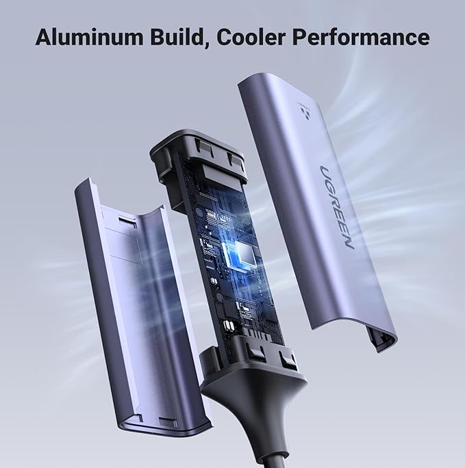 UGREEN USB C to Ethernet Adapter, Plug and Play 1Gbps Ethernet Adapter, Aluminum Case, (Thunderbolt 4/3 Compatible) to RJ45 Network Dongle, Compatible for MacBook Pro/Air, iPhone 16 Pro/Max, iPad, XPS