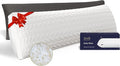 ZonLi Adjustable Memory Foam Body Pillow Set – 20x54 Long Body Pillow for Adults & Side Sleepers with Washable Bamboo Pillowcase, Gift Box Included, Luxury Dark Grey Gift Set