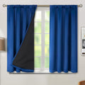 BGment Blackout Curtains for Bedroom 54 Inch Length, Short Thermal Insulated Full Room Darkening Small Window Curtains, Each Window Curtains 2 Panels, 52 x 54 Inch, Royal Blue