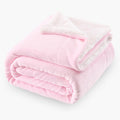 SOCHOW Sherpa Fleece Throw Blanket, Double-Sided Super Soft Luxurious Plush Blanket Twin Size, Light Pink, 60x80 inches