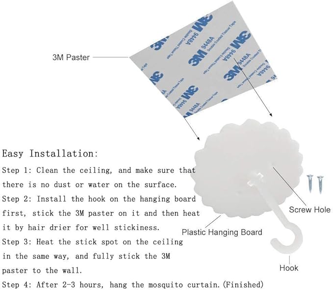 Mosquito Net Bed Canopy Netting Curtains Princess Stars Indoor Outdoor Dome Play Reading Nook Tent for Girls Boys Kids Single Twin Full Queen Size Bed, White