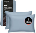 Miracle Made Extra Luxe Soft Cooling Pillowcase, 2-Piece Silver-Infused Cotton Fabric – Lightweight, Thermoregulating, Breathable Cover for Sensitive Skin, King/Cali King Size, Slate Blue