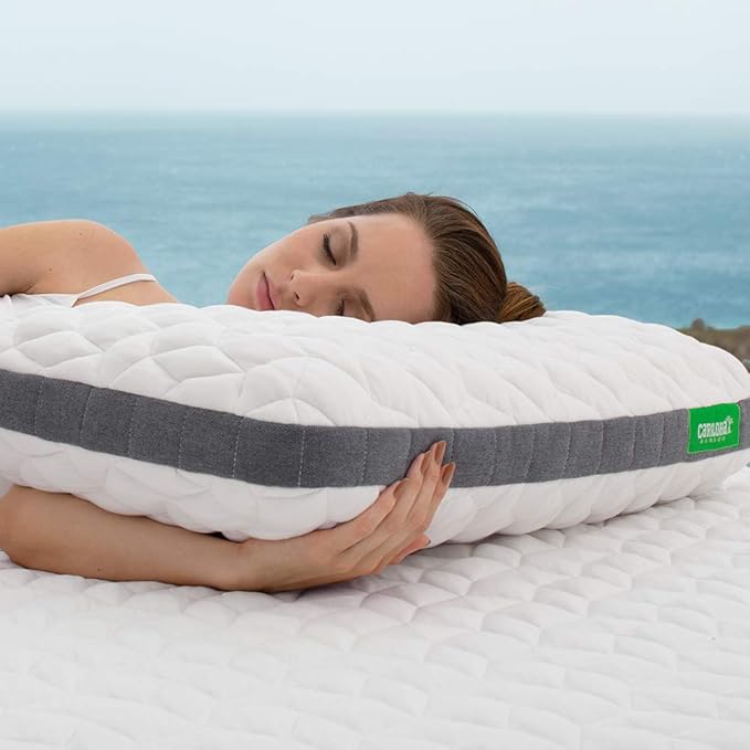Cariloha Universal & Adjustable Flex Pillow | White | Standard | 32"x20" | Viscose Material | Naturally breathable, Hypoallergenic, & Moisture wicking