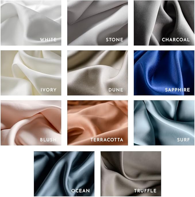 LUXOME Luxury Sheet Set | 100% Viscose from Bamboo | Queen Size - Ocean | Deep Pockets | 4-Piece Set (Fitted, Flat, 2 Pillowcases)