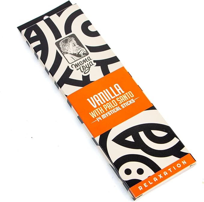 Vanilla with Palo Santo Incense Sticks (14 Mystical Sticks) Relaxation –Comforting, Purifying & Handcrafted Natural Aroma