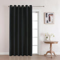 Joydeco Blackout Curtains 108 Inches Long, Extra Long Curtains 108 Inch Length 1 Panel for Bedroom, Thermal Insulated Linen Black Out Curtains with Grommets(100x108, Black)