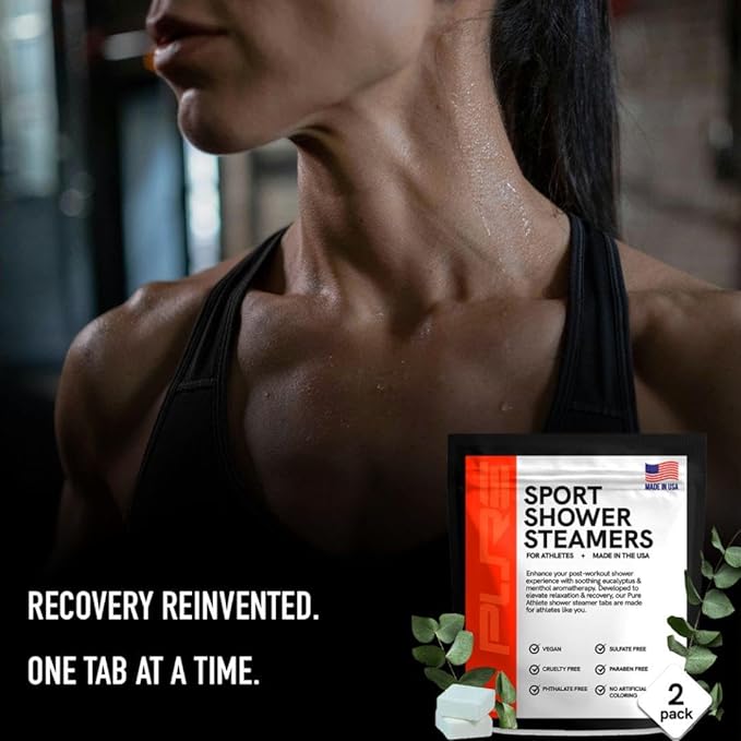 Sport Shower Steamers - Made in USA with Natural Lavender Essential Oil, Aromatherapy, Stress and Sinus Relief, Muscle Recovery for Athletes, Best Christmas Stocking Stuffers for Runners