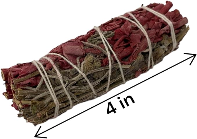 NESSASTORES - White Sage Dragon's Blood & Lavender 4 inch smudge stick bundles for cleansing and meditation. #JC-078 (16 pcs)