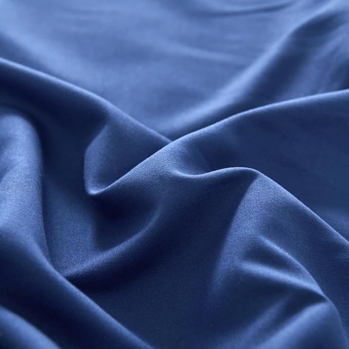 Bed Skirt Full Size Ruffled Bed Skirt with Split Corners, Full Bed Skirts 12 Inch Drop with Platform, 12'' Full, Navy Blue