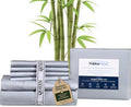 Therapedic 1000TC Queen 6-Piece Sheet Set - 100% Organic Rayon Dervied from Bamboo Blend with Cooling Fiber, Ideal for Hot Sleepers - 16" Deep Pocket Fitted Sheet, Bonus Pillowcases - Light Blue